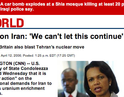 Condi Rice being stupid.