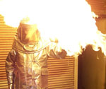 a guy standing in flame
