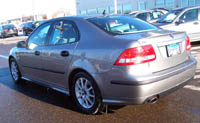 steel grey 2004 Saab 9-3 rear view